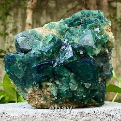 7.04LB Natural super beautiful green fluorite crystal mineral healing specimens