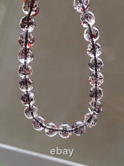7.1mm Genuine Natural Red Super 7 Seven lepidocrocite Quartz Beads Bracelet