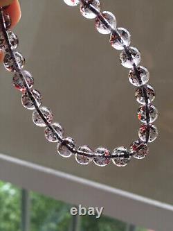 7.2mm Genuine Natural Red Super 7 Seven lepidocrocite Quartz Beads Bracelet