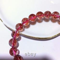 7.2mm Real Natural Red Strawberry 7 Seven Super Fine Iron Ore The Bead Bracelet