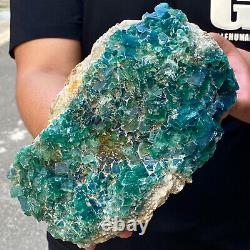 7.35LB natural super beautiful green fluorite crystal ore standard sample