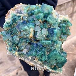 7.4lb Natural super beautiful green fluorite crystal mineral healing specimens