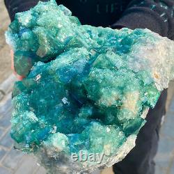 7.55LB natural super beautiful green fluorite crystal ore standard sample