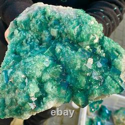 7.55LB natural super beautiful green fluorite crystal ore standard sample