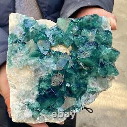 7.75LB natural super beautiful green fluorite crystal ore standard sample