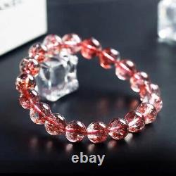 7mm Natural Amazing Golden Strawberry Quartz Head Bracelet Super Seven Crystal