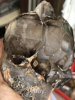 830g Beautiful Super Skeletal Smokey / Mica Quartz Crystal Specimen A24