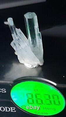 86caratsNatural crystal super color aquamarine specimen@ shigar Pakistan