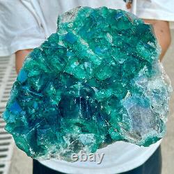 8LB Natural super beautiful green fluorite crystal mineral healing specimens