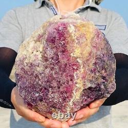 8.26lb Natural Super Beautiful Purple Fluorite Quartz Crystal Mineral Specimen
