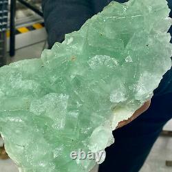 8.44LB Natural super beautiful green fluorite crystal ore standard sample