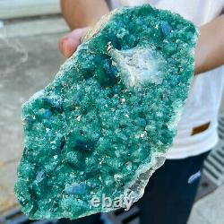 8.4LB Natural super beautiful green fluorite crystal ore standard sampleAS982