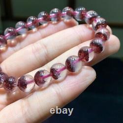 8.6mm Genuine Natural Red Super 7 Seven lepidocrocite Quartz Beads Bracelet