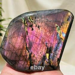 989g Super Surprising Natural Purple Labradorite Quartz Crystal Specimen Healing