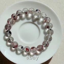 9.6mm Real Natural Red Strawberry 7 Seven Super Fine Iron Ore The Bead Bracelet