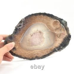 9 Super Realistic Natural Agate Geode Carved Crystal hope placenta, 860g