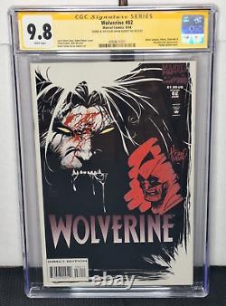 Adam Kubert Signed & Sketch / Remark Cgc 9.8 Wolverine #82 1994 Awesome Cover