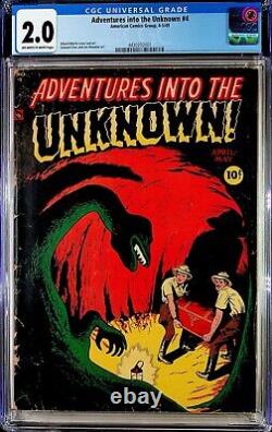 Adventures into the Unknown #4 CGC 2.0 1949