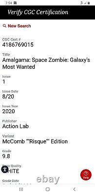 Amalgama Space Zombie Galaxy's Most Wanted #1 CGC 9.8