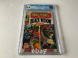 Amazing Adventures 1 Cgc 9.4 White Pages Inhumans Black Widow Marvel Comics 1970