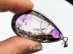Amethyst Super Seven Moving bubble Enhydro Quartz Crystal Pendant E050107