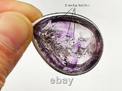 Amethyst Super Seven Moving bubble Enhydro Quartz Crystal Pendant E050113