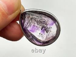Amethyst Super Seven Moving bubble Enhydro Quartz Crystal Pendant E050113