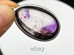 Amethyst Super Seven Moving bubble Enhydro Quartz Crystal Pendant E050119