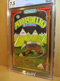 Armadillo Comics 2 CGC 7.5 Jim Franklin 1971 Rare Underground Rip Off Press Eyes