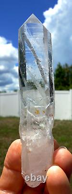 Bright Super Clear LEMURIAN Seed Quartz Crystal Point with Contact Keys For Sale