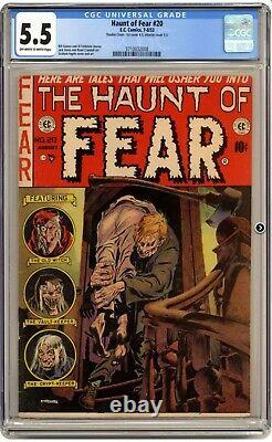 CGC 5.5 The Haunt of Fear #20 RARE DOUBLE COVER pre code horror EC 1953 ghastly