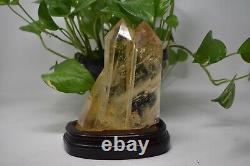 Citrine specimen super clear natural rainbow quartz crystal double points