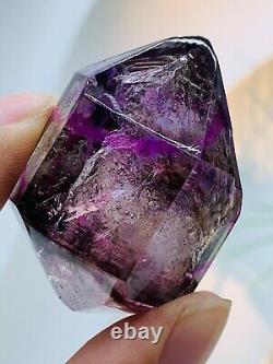 Collection diamond! Amethyst Super Seven crystal, 2 move water drops Enhydro 44G