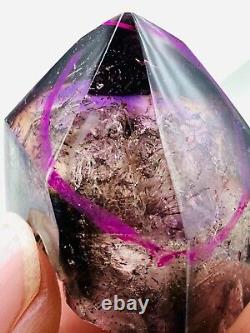 Collection diamond! Amethyst Super Seven crystal, big move water drop Enhydro 39g