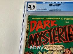 Dark Mysteries 9 Cgc 4.5 White Skeleton Voodoo Pre Code Horror Master Comic 1952