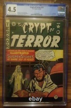 EC Comics 1950 Crypt of Terror #19 CGC 4.5 Very Good+ RARE Pre-Code Horror
