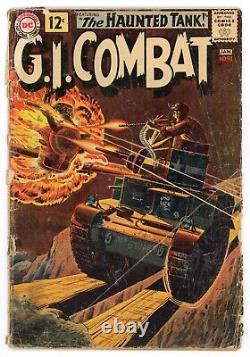 G. I. Combat #91 (FR/GD 1.5) 1st HAUNTED TANK Cover War Army 1962 DC Comics