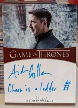 Game Of Thrones Complete Series Aidan Gillen Inscription Auto as Littlefinger