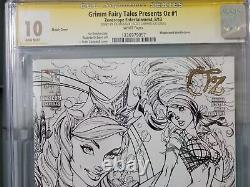 Grimm Fairy Tales Presents Oz #1 CGCSS 10.0 J. Scott Campbell Sketch 2X SIGNED