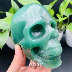 Hand carved super realistic green aventurine skull crystal quartz skull