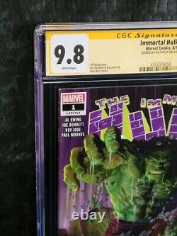 Immortal Hulk #1 1st Print Cgc Ss 9.8 Alex Ross Cover And Signed Nm/m?