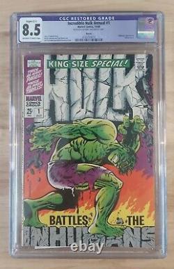 Incredible Hulk Annual #1 CGC 8.5 BOSTON PEDIGREE Vintage Marvel (1968)