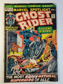 Marvel Spotlight On. 5 Marvel 1972 Origin 1st Appearance Ghost Rider #5 VG