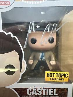 Misha Collins Signed Supernatural Castiel #95 Funko Pop With Protective Case