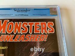 Monsters Unleashed 10 Cgc 9.4 Origin Tigra Frankenstein Comic Magazine 1975 Bb