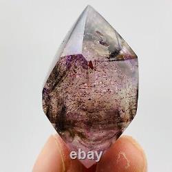Natural Amethyst Super Seven moving water drops Enhydro quartz crystal 33g