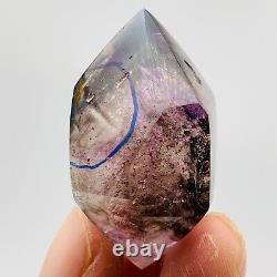 Natural Amethyst Super Seven moving water drops Enhydro quartz crystal 33g