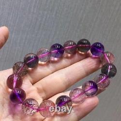 Natural Super Seven 7 Lepidocrocite Melody Stone Beads Bracelet 12mmAAAA