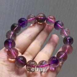 Natural Super Seven 7 Lepidocrocite Melody Stone Beads Bracelet 12mmAAAA