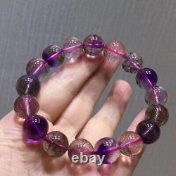 Natural Super Seven 7 Lepidocrocite Melody Stone Beads Bracelet 12mmAAAA